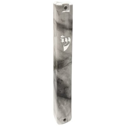מזוזה פלסטיק 15 ס"מ צבועה בתלת מימד מטאלי - מש